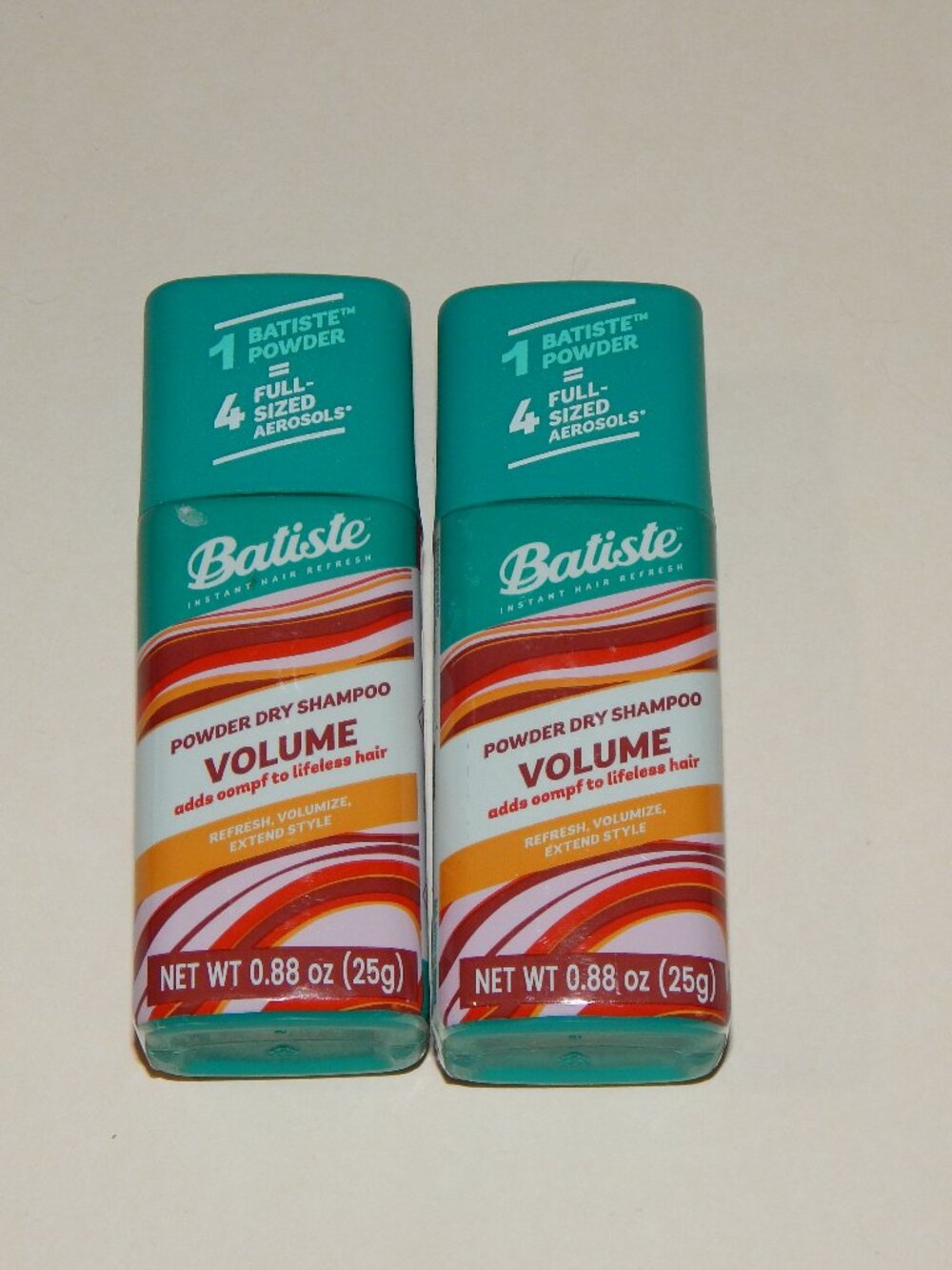 2 Batiste - Volume - Powder Dry Shampoo .88oz ea - 1 Bottle = 4 Spray Bottles